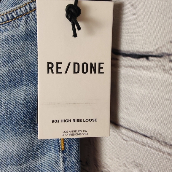 Re/Done Jeans 90's High Rise Loose Long Split Hem Size 26 Vintage Flow NWT $295 - Picture 3 of 14